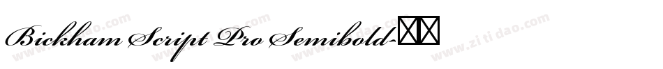 Bickham Script Pro Semibold字体转换